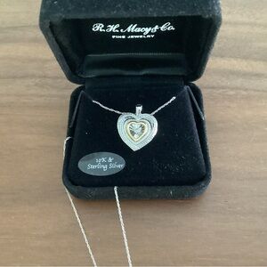 Diamond Supply Co. Silver Heart Pendant Necklace